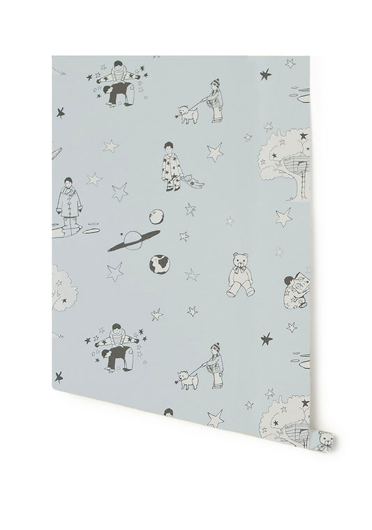 Once upon a star - Blue and shimmering silver