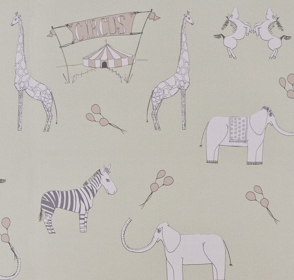 Sample - Merry Go Circus - Green and Pink