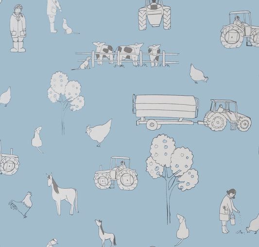 Sample - Cluck A Doodle Farm - Sky Blue