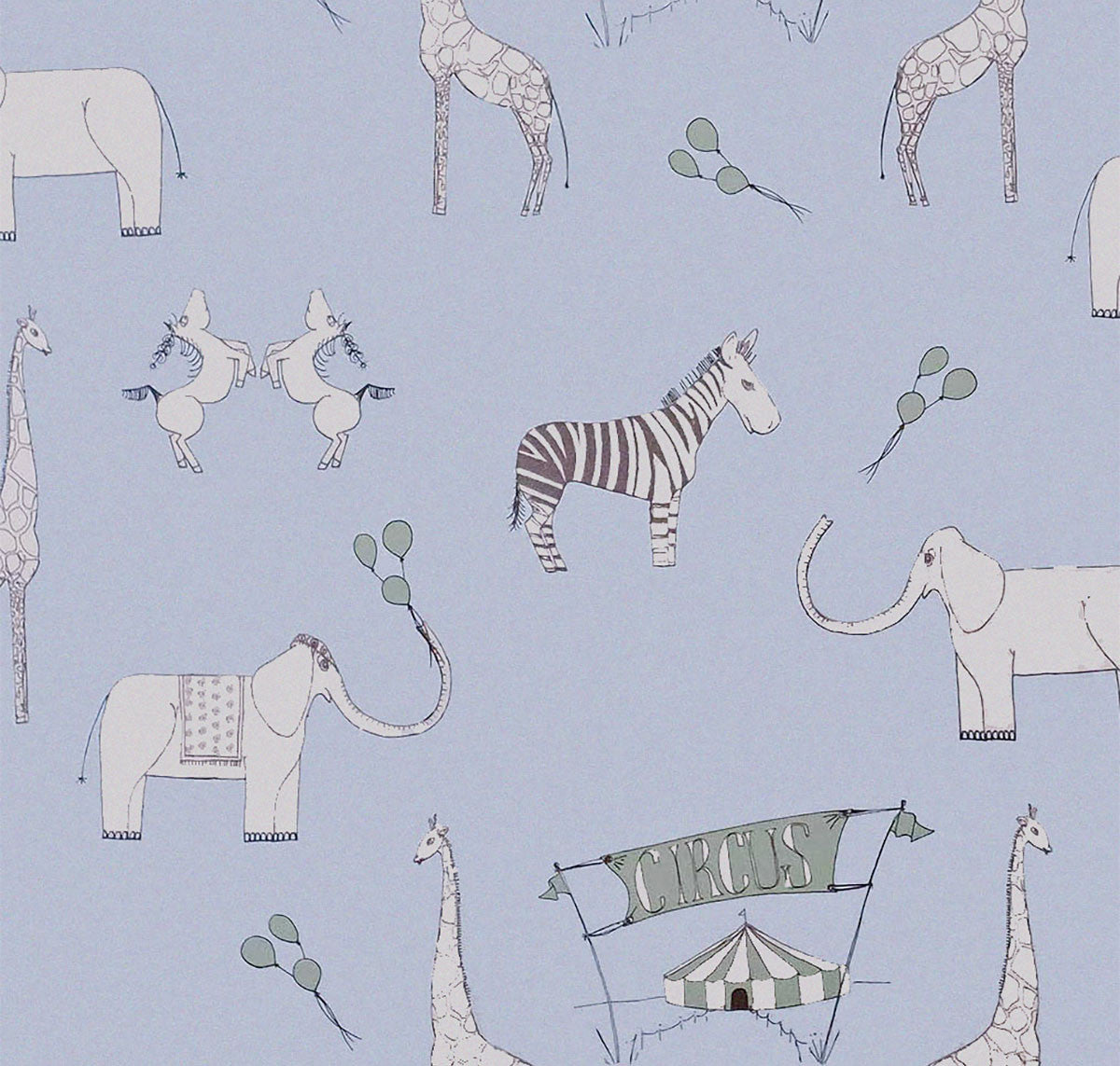 Sample - Merry Go Circus - Light Blue and Green
