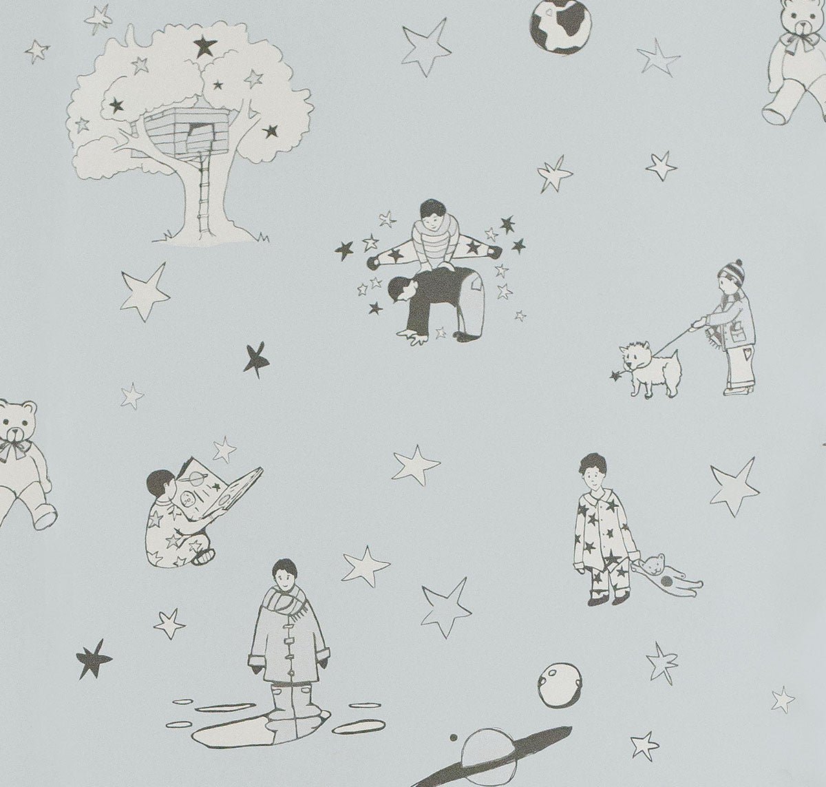 Once upon a star - Blue and shimmering silver