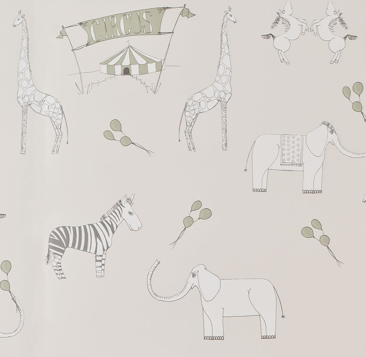 Merry Go Circus - Cream and Green