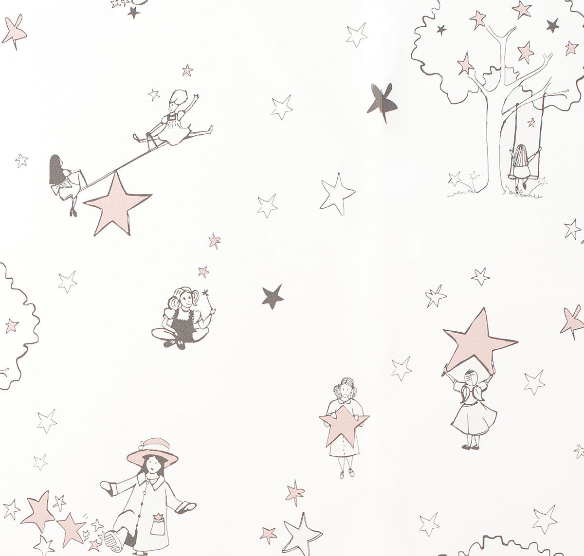 Catch a star- Cream and pink