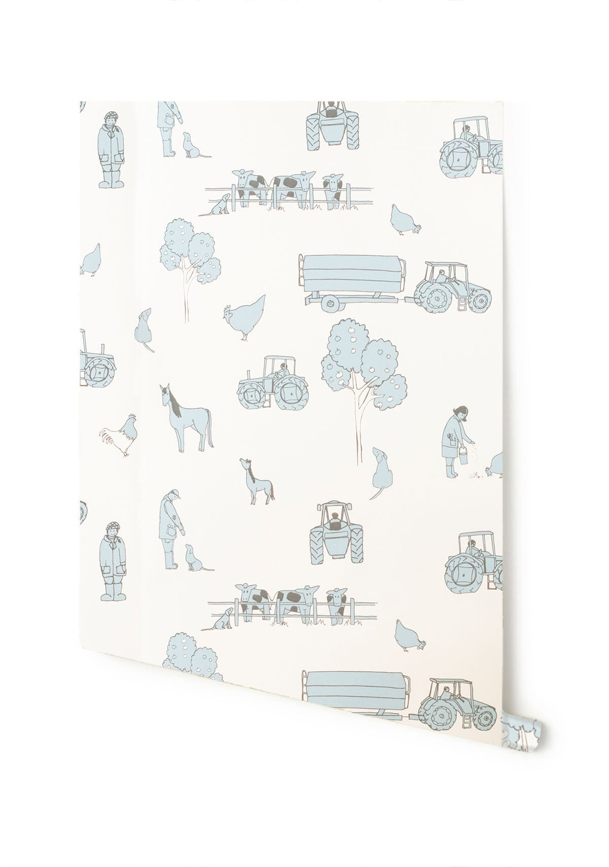 Cluck A Doodle Farm - Cream and Blue