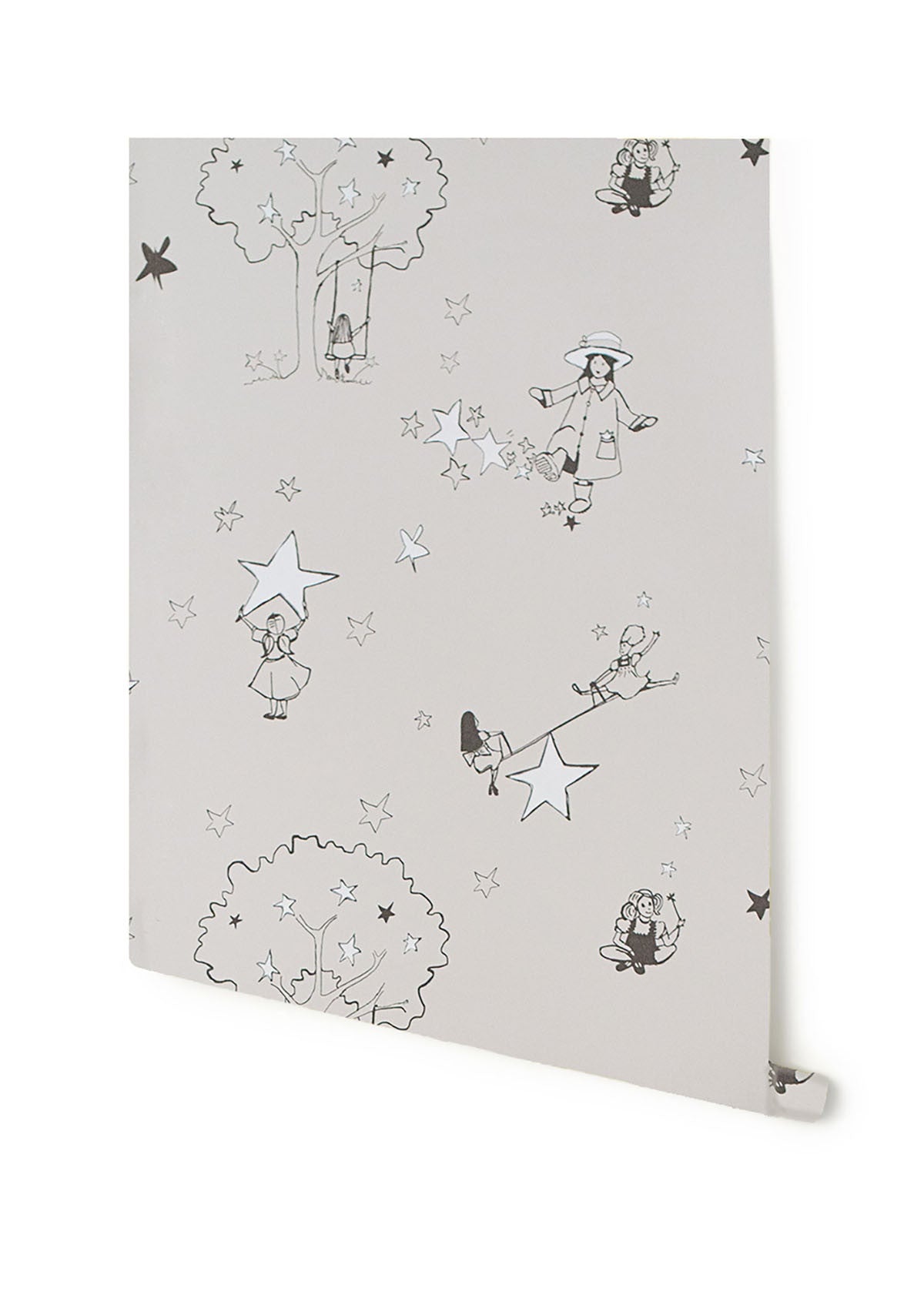 Catch a star- Slate and white