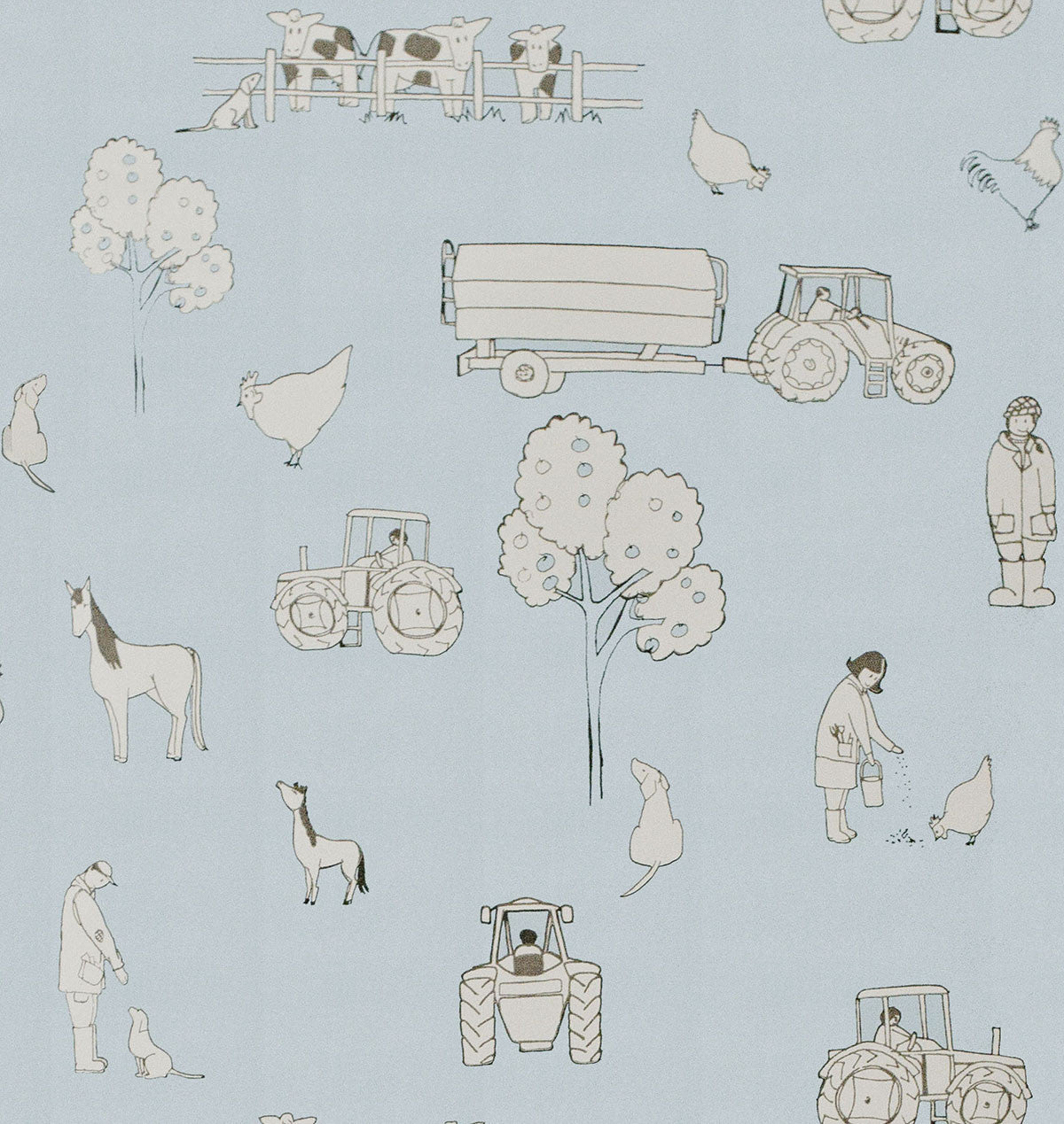 Cluck a Doodle Farm - Light Blue