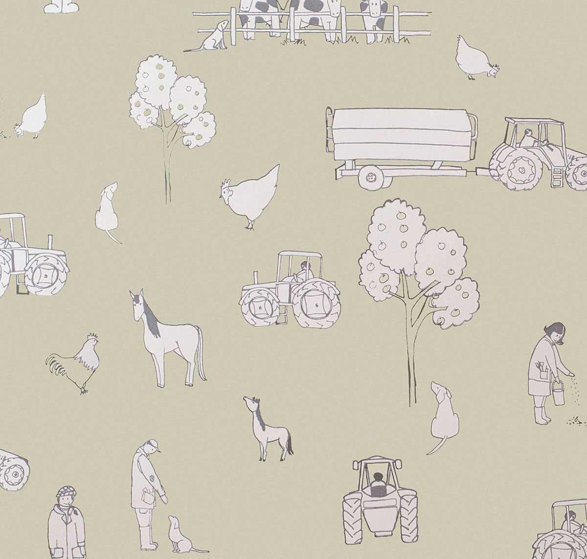 Sample - Cluck a doodle farm - Light Green