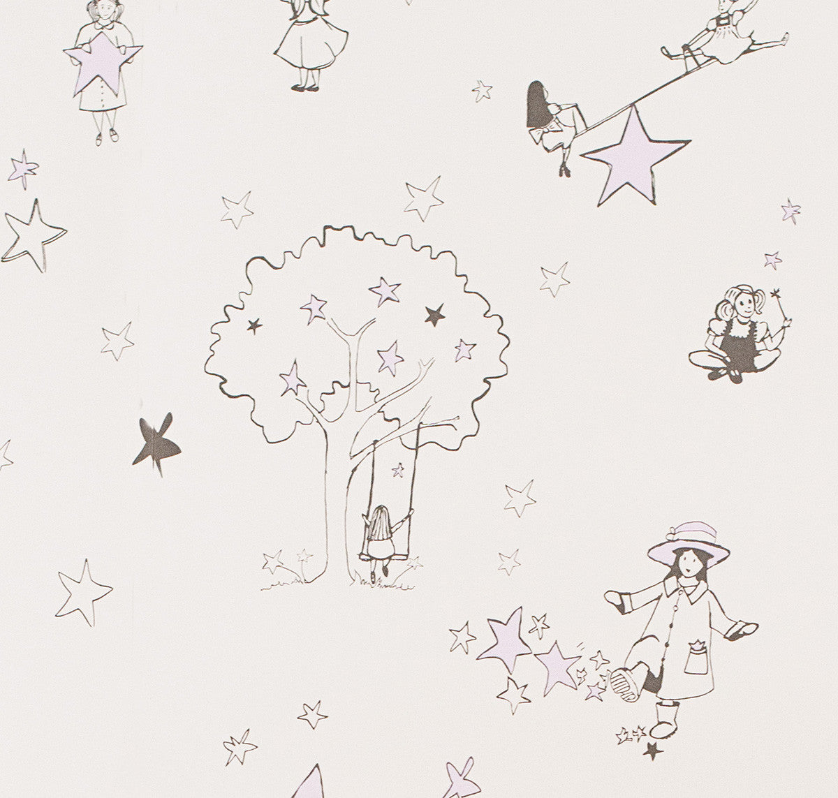 Sample - Catch a star- Cream and purple