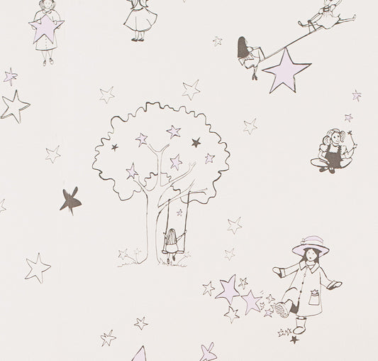 Sample - Catch a star- Cream and purple