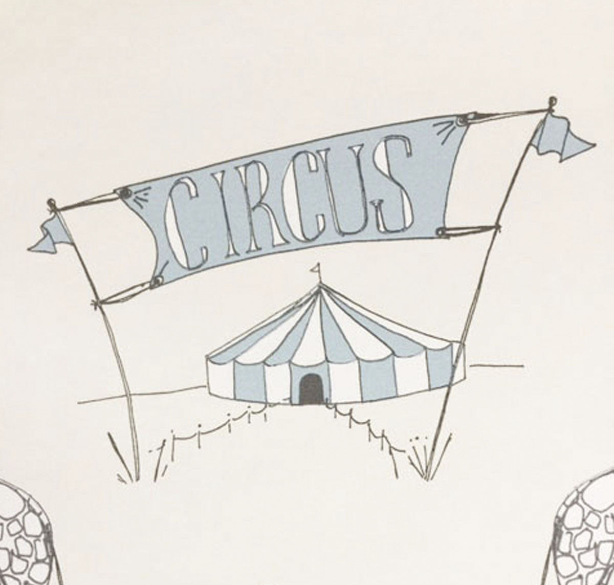 Sample - Merry Go Circus - Cream and Blue