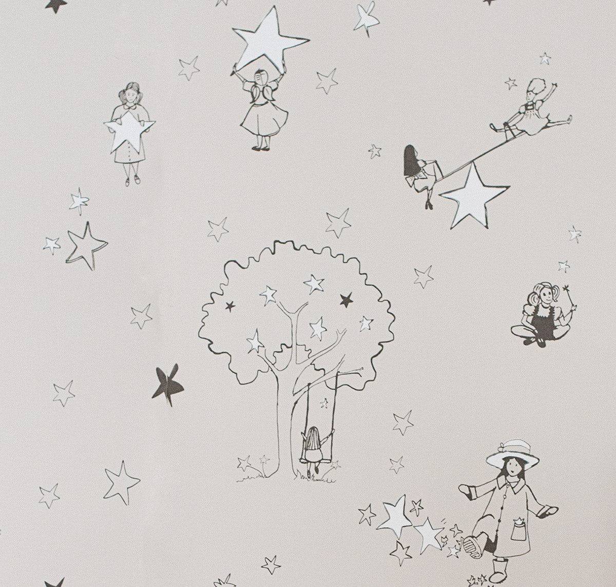 Catch a star- Slate and white